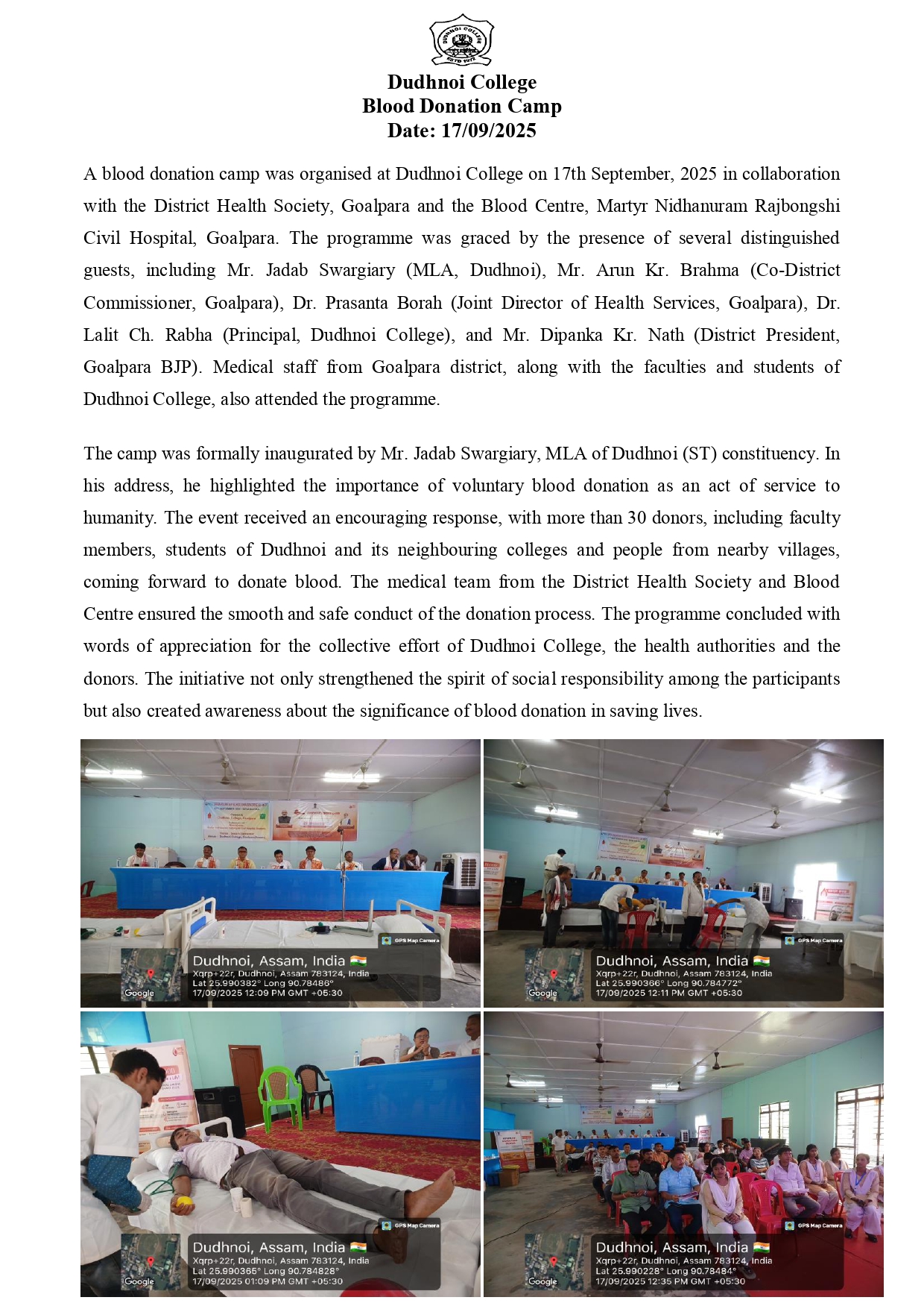 Dudhnoi College