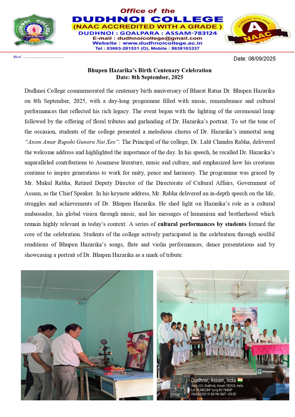 Dudhnoi College